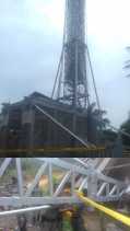 tak berizin, Satpol PP Pekanbaru Segel Tower setinggi 20 Meter di Kecamatan Tenayan Raya