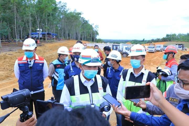 Walikota Pekanbaru Tinjau Pembangunan Tol Pekanbaru - Padang