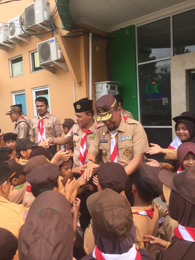 Haris Pimpin Do'a Korban Gempa Sulawesi Disela Latihan Gabungan Pramuka Siaga