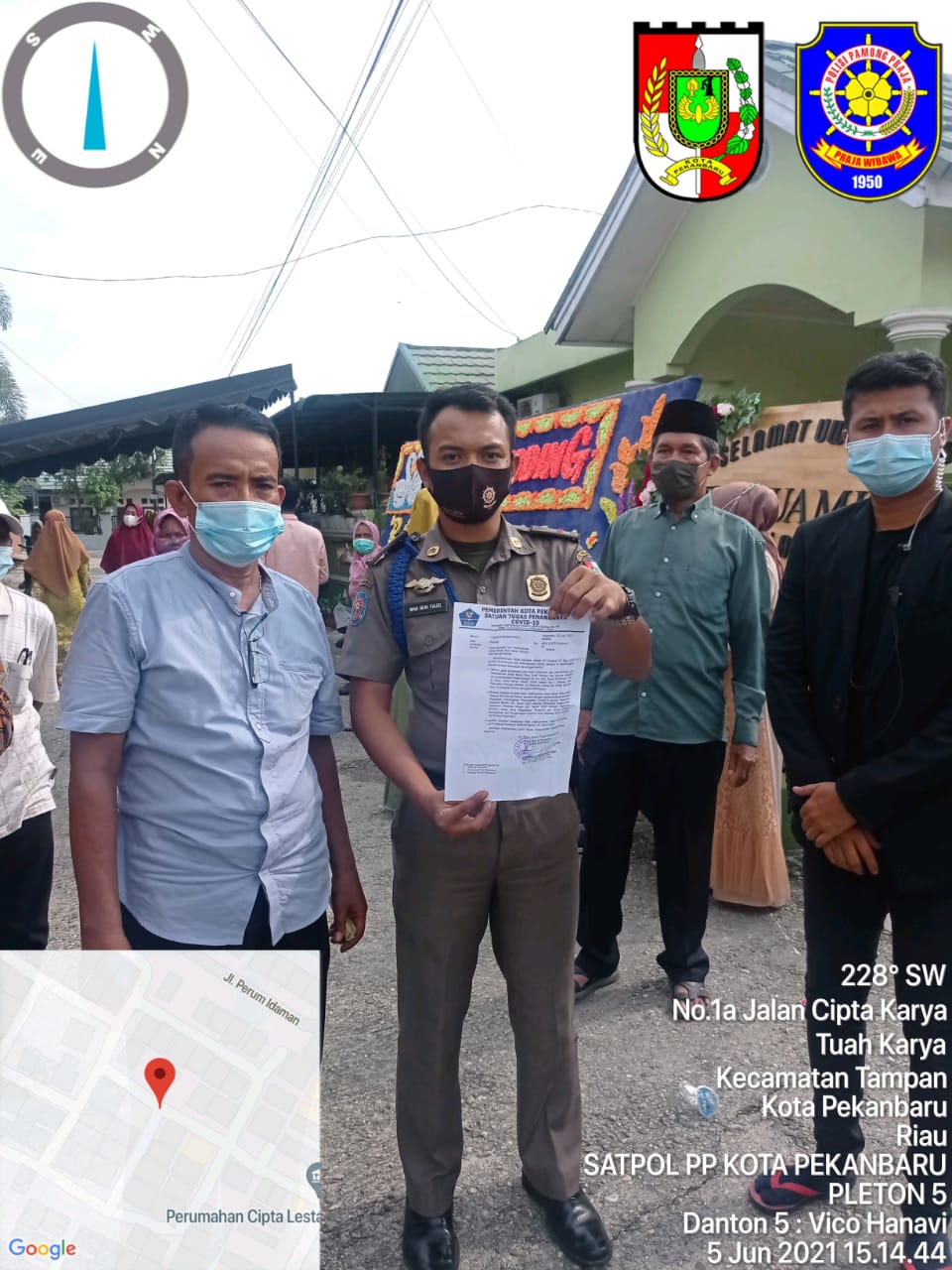 Satpol PP Pekanbaru Cek Izin Keramaian Resepsi Pernikahan di Beberapa Lokasi